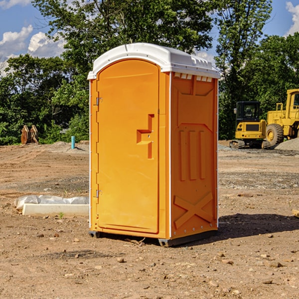 how often are the portable restrooms cleaned and serviced during a rental period in Hinsdale